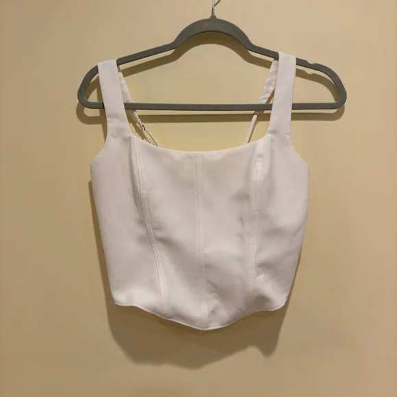 Abercrombie & Fitch White Corset Tank Top – Size M - Picture 1 of 3